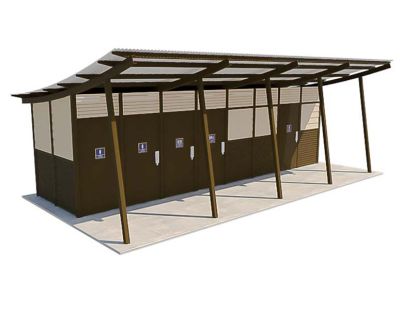 Capricorn 7 Standard Toilet Building with Paperbark and Jasper colour scheme